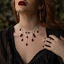 Garnet 'Queen Of The Damned' Halloween Choker Necklace, thumbnail 3 of 5