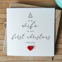 First Christmas Card For Wife, To A Special Wife Christmas Card, Personalised Card For Wife, Handmade Card For Her, thumbnail 1 of 4