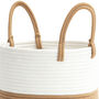 Tall Slim Cotton Rope Laundry Basket Nursery Storage, thumbnail 4 of 8