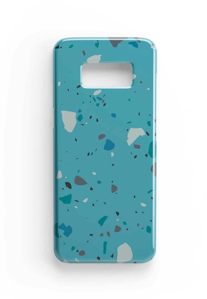 Giant Sparrows Terrazo Blue Mint Phone Case By GigglyFox