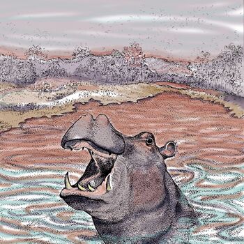 'Hippopotamus' Print, 3 of 3