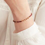 Red Garnet Gold And Silver Beaded Bracelet, thumbnail 2 of 11