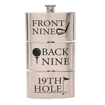 Golfers Triple Hip Flask, 3 of 6