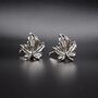 Maple Leaf Silver Cufflinks Gift For Men 316 L Stainless Steel Nature Inspired Accessory, thumbnail 2 of 4
