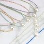 Mini Gemstone Bead Necklace With Focal Pearl, thumbnail 2 of 12