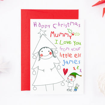 Christmas Tree Colouring Card, 8 of 11