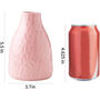 Set Of Three Glazed Pink Ceramic Flower Vase, thumbnail 6 of 6