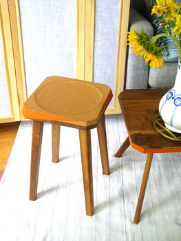 Solid Wood Stool With Cork Top, 7 of 7