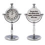 Personalised 1st Anniversary Silver Colour Desk Clock, thumbnail 1 of 12