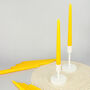 G Decor Pack Of 10 Or 20 Yellow Dinner Candles, thumbnail 1 of 4