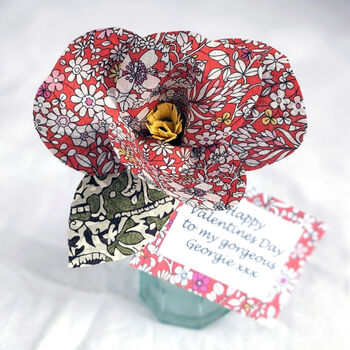 Liberty Fabric Rose Valentines Gift, 2 of 6