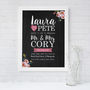 'I Do' Wedding Day Personalised Gift Print, thumbnail 2 of 3