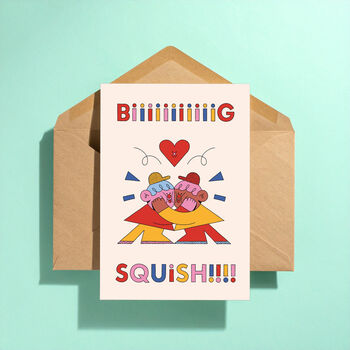 Big Squish Hug Greeting Card, 3 of 3