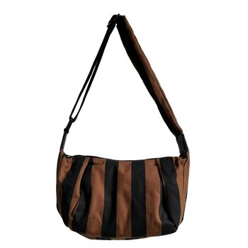 Brixton Crossbody Sling Bag In Black / Brown Striped, 2 of 4