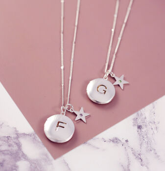 Personalised Letter Locket Necklace, 5 of 8