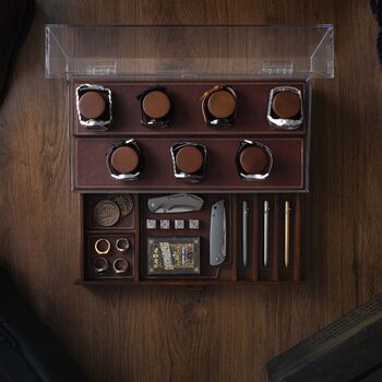 Wooden Watch Organizer For Men Father's Day Gift, 3 of 7