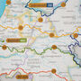 Personalised Scratch Off Netherlands Cycle Routes Print, thumbnail 6 of 6