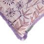Bamboo Forest Peach Patterned Fringe Cushion, thumbnail 4 of 6