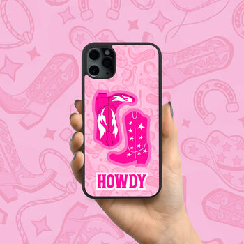 Cowboy Boots iPhone Case Howdy Preppy Personalised, 3 of 3