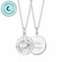 Engraved Sterling Silver Cancer Zodiac Necklace, thumbnail 1 of 8