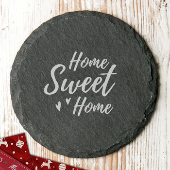 Home Sweet Home Slate Coaster, 3 of 4