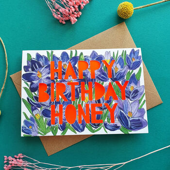Happy Birthday Honey Paper Cut Birthday Card, 2 of 4
