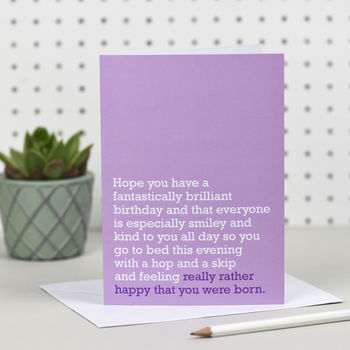 'Happy You Were Born' Birthday Card, 4 of 5