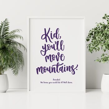 Personalised Exam Results Print You'll Move Mountains, 3 of 7