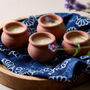 Terracotta Dalit Candles Box Of Four | Murgan, thumbnail 1 of 3