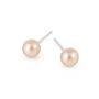 Sterling Silver Pink Freshwater Pearl Stud Earrings – 5mm, thumbnail 3 of 8