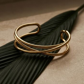 Triple Cuff Bangle Non Tarnish Waterproof, 2 of 8