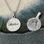 Personalised St Christopher Small Silver Necklace, thumbnail 7 of 12