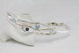 Blue Topaz, Iolite And Freshwater Pearl Silver Bracelet, thumbnail 1 of 7