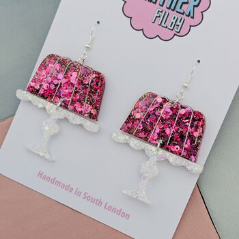 Jelly On A Plate Glitter Resin Earrings, 4 of 9