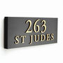 Personalised House Sign With Raised Gold Lettering, thumbnail 7 of 8