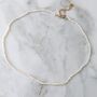 Pearl Skinny Gemstone Beaded Necklace, thumbnail 3 of 8