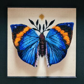 Realistic Handmade Faux Butterfly Taxidermy Embroidery, 3 of 6