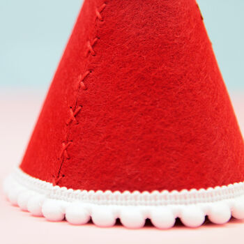 Personalised Felt Party Hat Christmas Tree Topper, 7 of 7