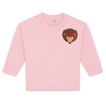 Babies Hedgehog Organic Cotton Sweatshirt, 7 of 8