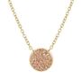 Round 18k Gold Plated Rose Druzy Crystal Necklace, thumbnail 3 of 4