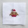 Kawaii Christmas Robin Mini Cross Stitch Kit, thumbnail 7 of 8
