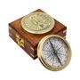 Personalised Three Inch Brass 100 Year Calendar Compass, thumbnail 1 of 11