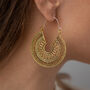 Mandala Large Hoop Intricate Detail Earrings, thumbnail 5 of 9