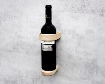 Luxury Oak Wall Mounted Wine Bottle Holder, 2 of 7