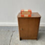 A Vintage 1950/60s Petite Compact Oak Bedside Cabinet, thumbnail 5 of 12