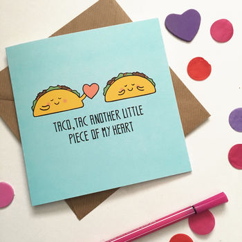 Funny Wedding Anniversary Card Taco Lover, 4 of 4