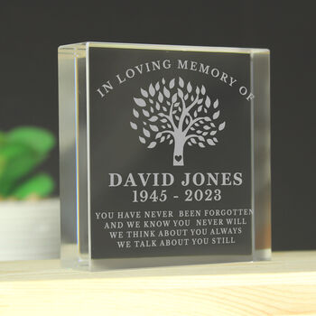 Personalised Family Tree Memory Crystal Token, 2 of 2