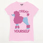 Treat Yourself Poodle Women's Slogan T Shirt, thumbnail 5 of 5