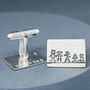 Personalised Sterling Silver Cufflinks. Family Portrait Gift For Dad, thumbnail 2 of 12