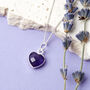 Sterling Silver February Amethyst Necklace Card, thumbnail 2 of 7